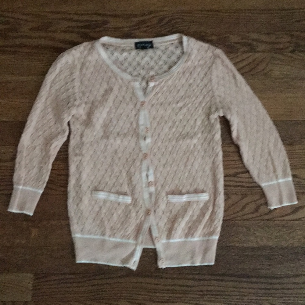 Topshop Women’s Pink Cardigan Sweater Size 4
